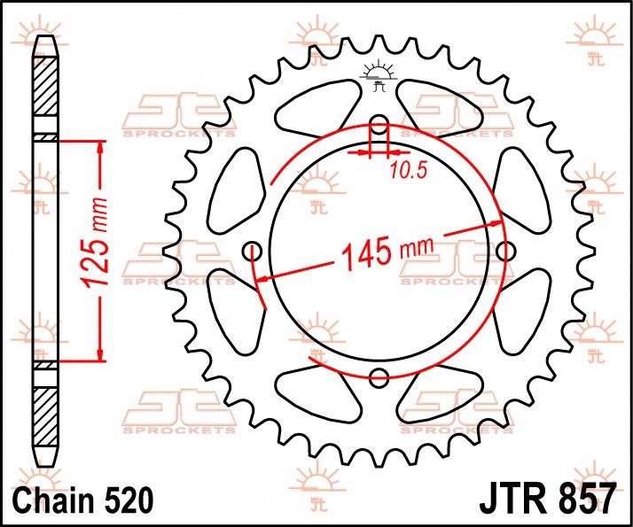 REAR STEEL 39T, 520 foto 2