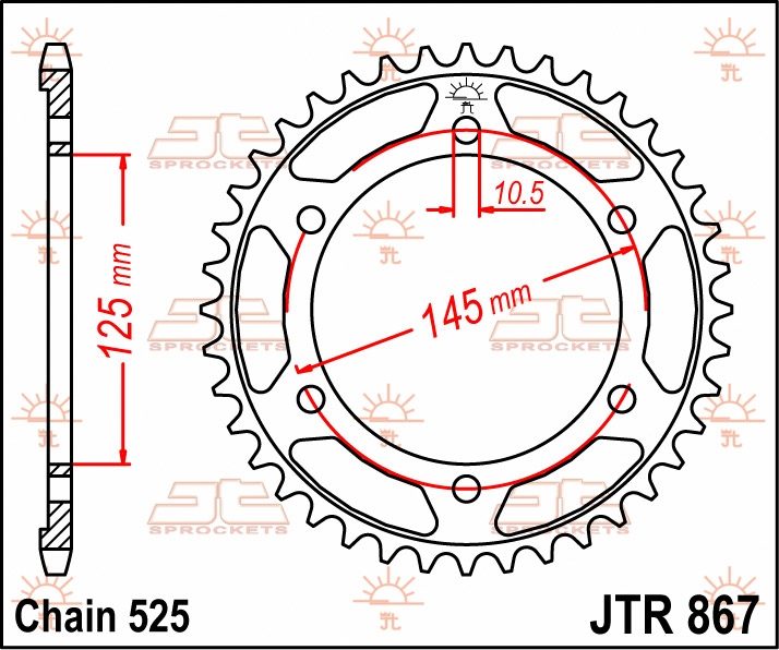 REAR STEEL 42T, 525 foto 2