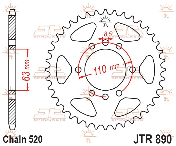 REAR STEEL 45T BL, 520 foto 2