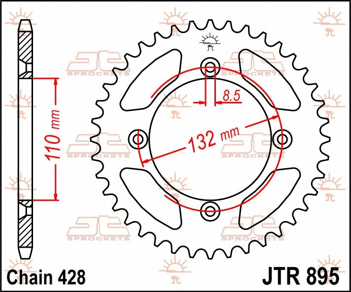 REAR STEEL 46T, 428 foto 2