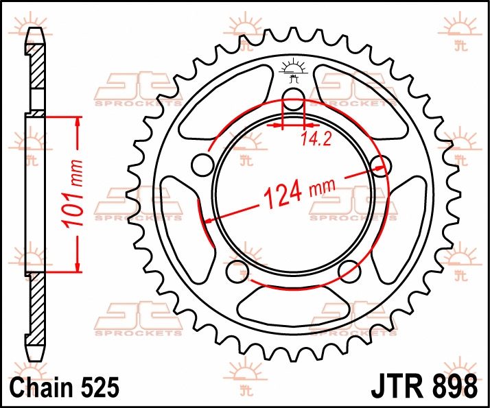 REAR STEEL 37T, 525 foto 2