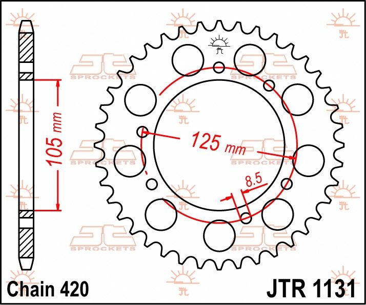 REAR STEEL 53T, 420 foto 2