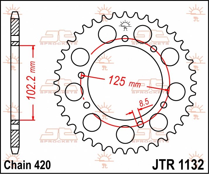 REAR STEEL 53T, 420 foto 2