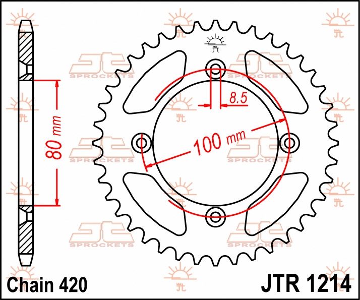 REAR STEEL 36T, 420 foto 2