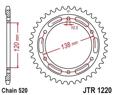 REAR STEEL 36T, 520 foto 2