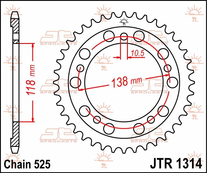 REAR STEEL 39T, 525 foto 2