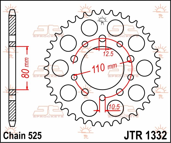 REAR STEEL 36T, 525 foto 2