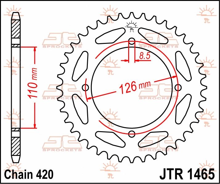 REAR STEEL 47T, 420 foto 2