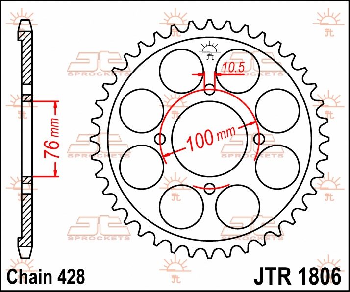 REAR STEEL 47T, 428 foto 2