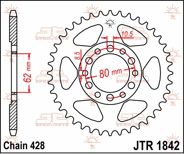 REAR STEEL 37T, 428 foto 2