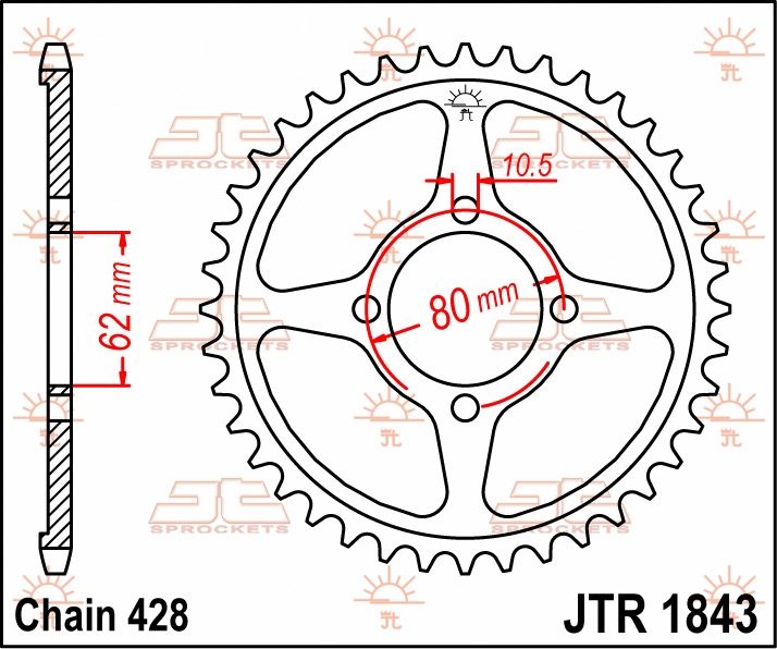 REAR STEEL 49T, 428 foto 2