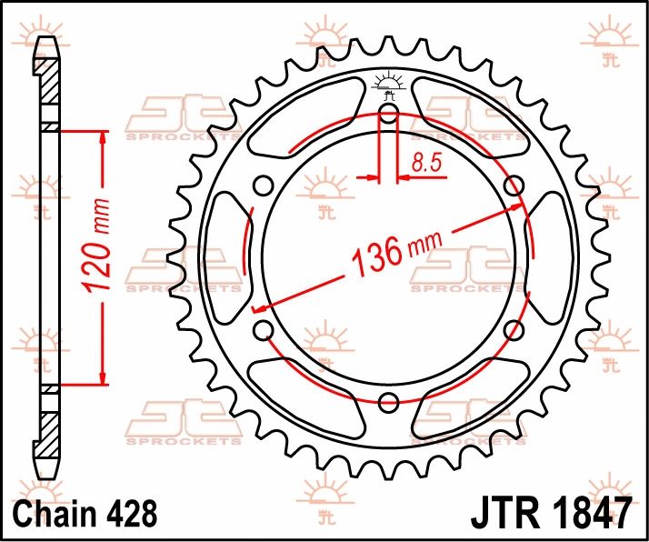 REAR STEEL 55T, 428 foto 2