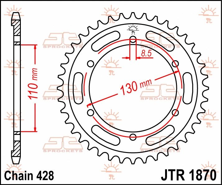REAR STEEL 46T, 428 foto 2
