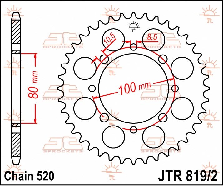 REAR STEEL 41T, 520