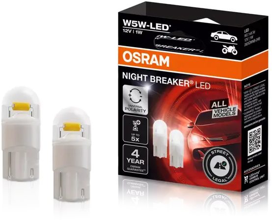 12V W5W NIGHT BREAKER LED 2PK