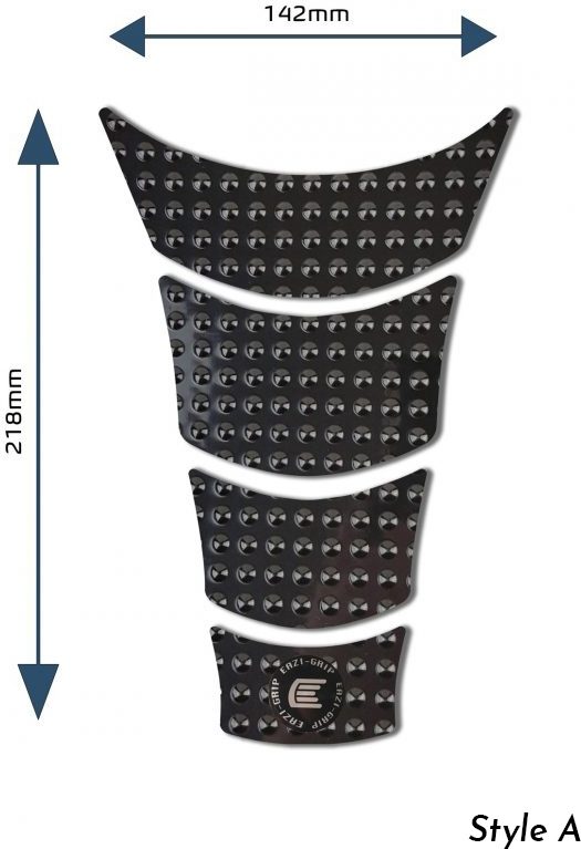 CENTRE TANK PADS BLACK - DESIGN A - EVO