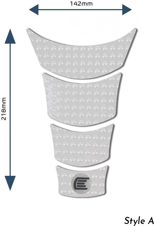 CENTRE TANK PADS BLACK - DESIGN A - EVO foto 2