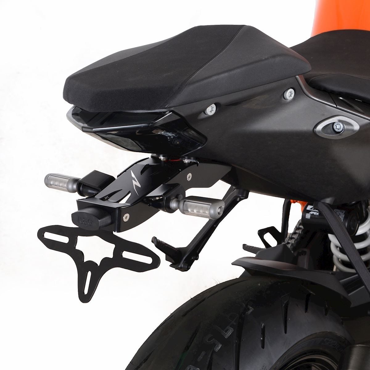 LICENCE PLATE HOLDER, BLACK-ORANGE