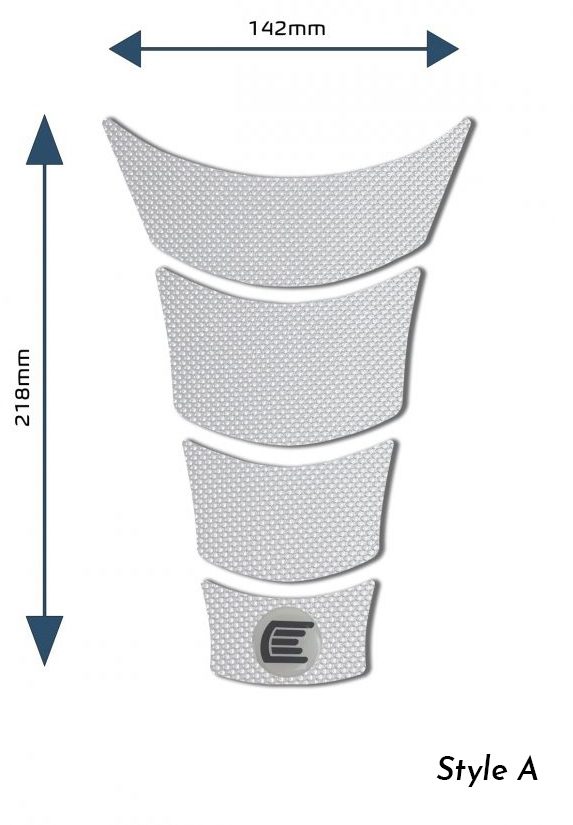 CENTRE TANK PADS BLACK - DESIGN F - PRO foto 2
