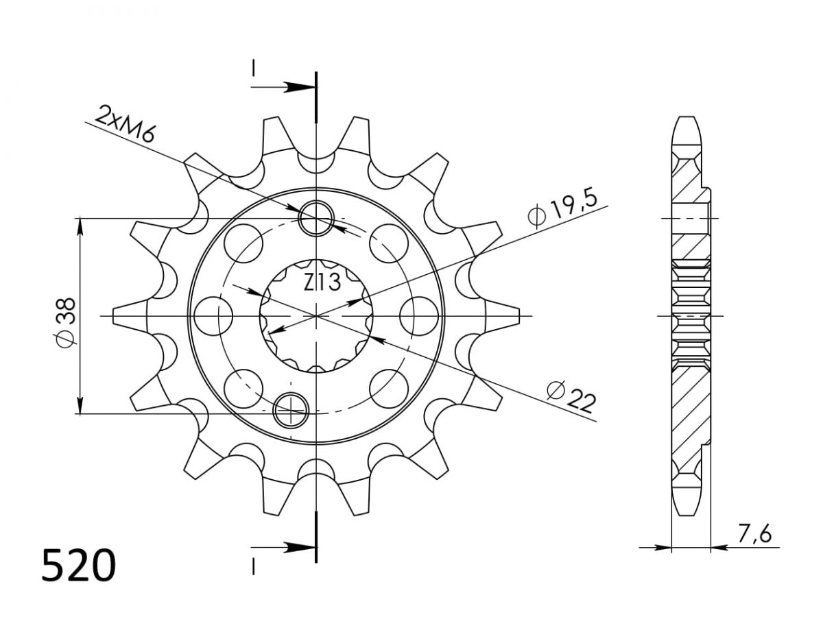 FRONT 13T, 520