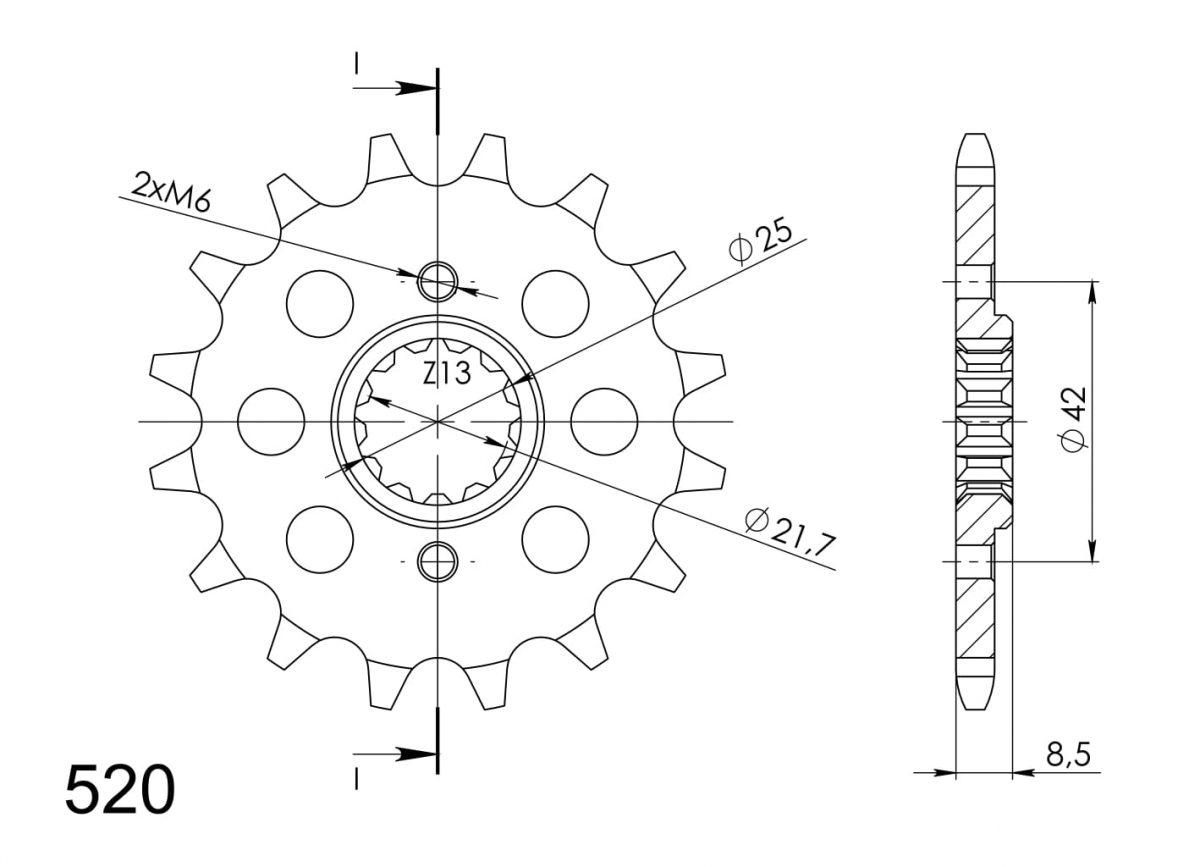 FRONT 13T, 520
