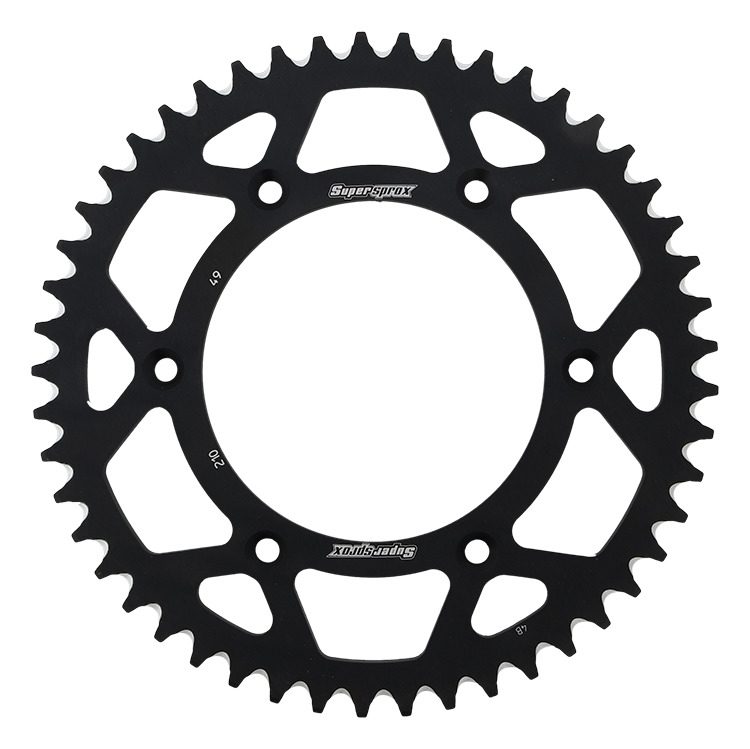 REAR ALU 49T, BLACK, 520