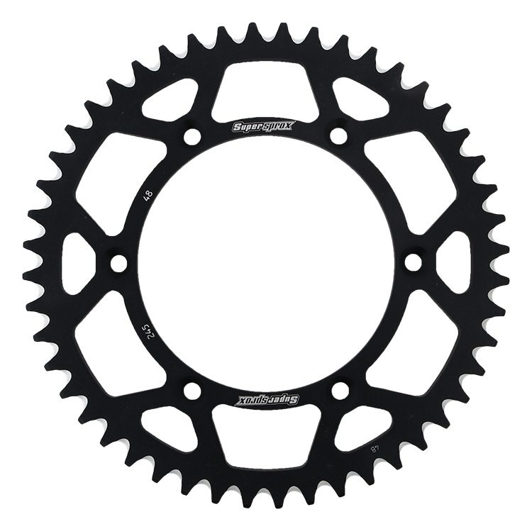 REAR ALU 48T, BLACK, 520