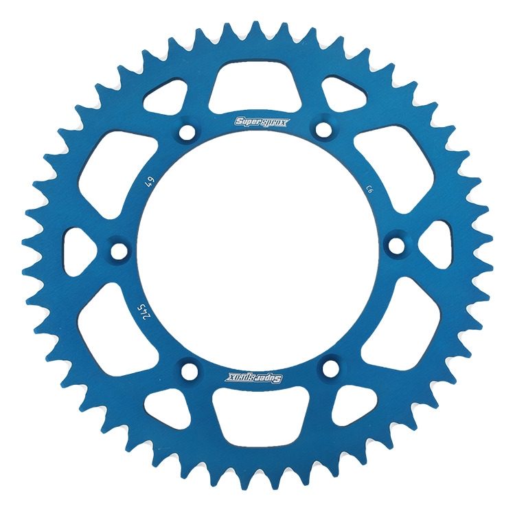 REAR ALU 49T, BLUE, 520