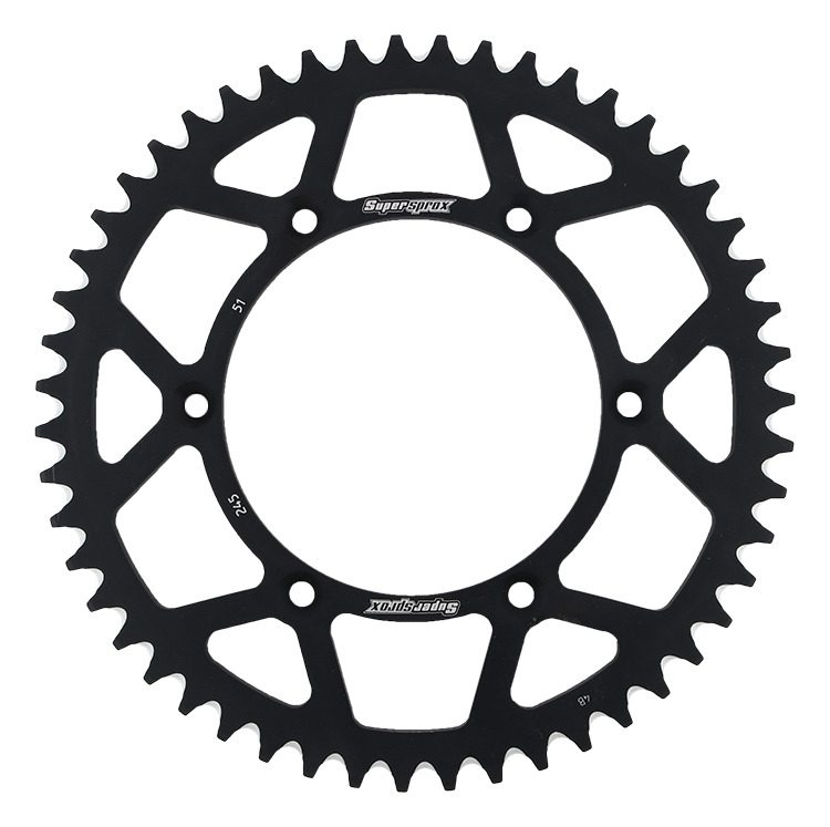 REAR ALU 51T, BLACK, 520