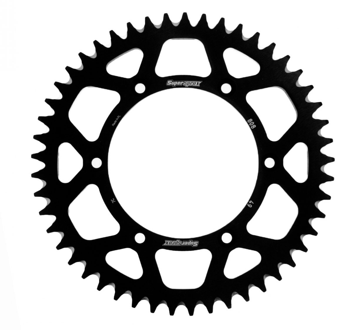 REAR ALU 49T, BLACK, 520