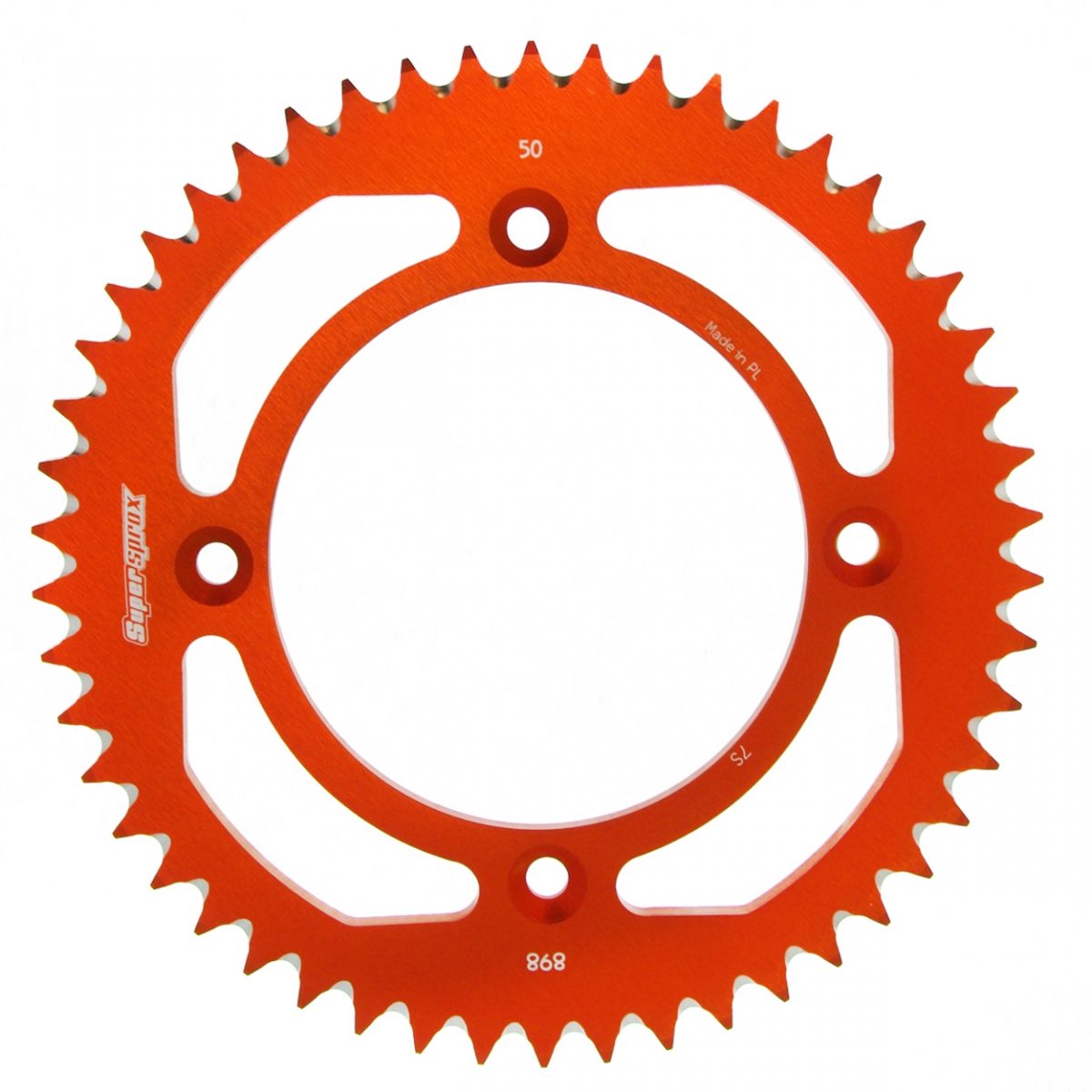 REAR ALU 50T, ORANGE, 428