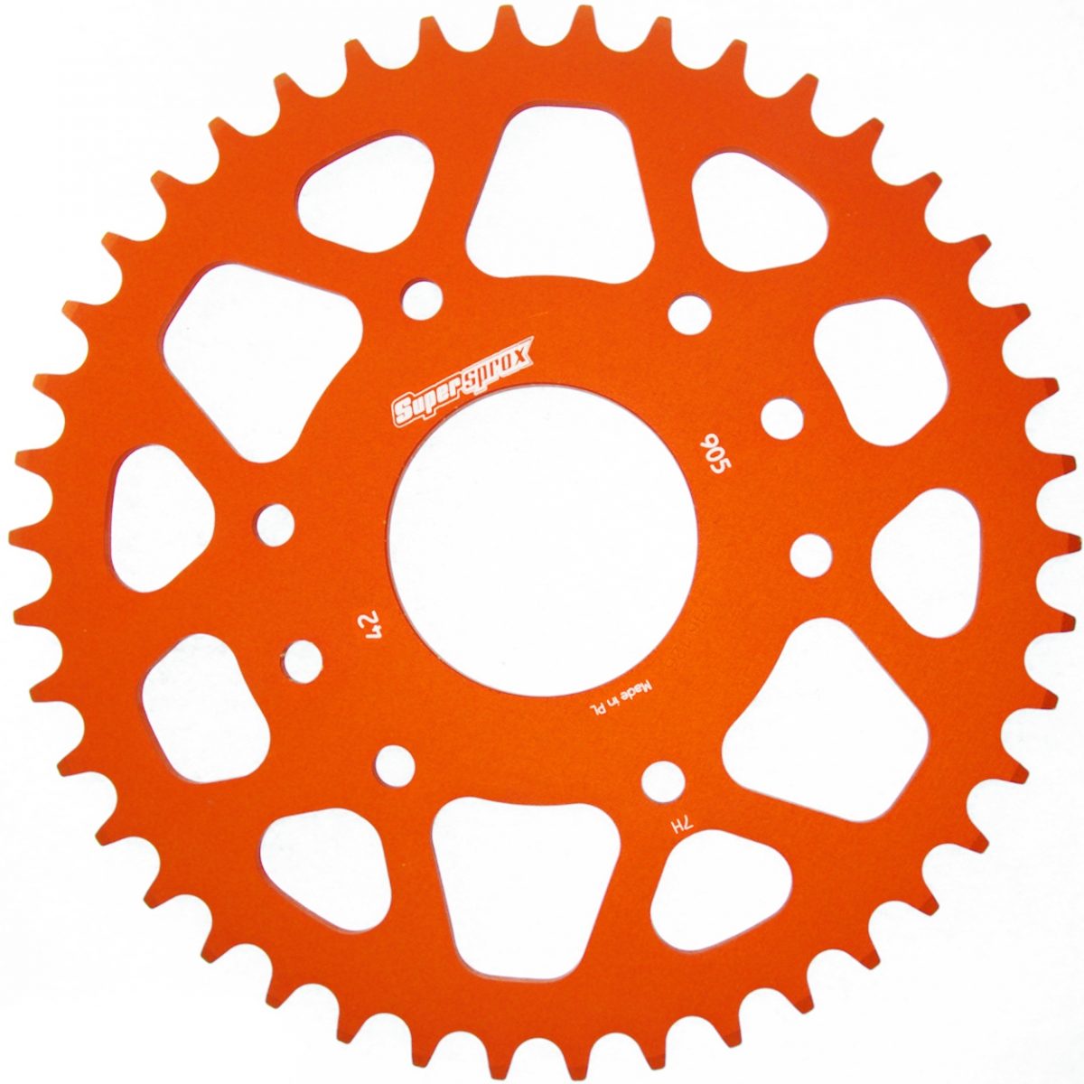 REAR ALU 42T, ORANGE, 520