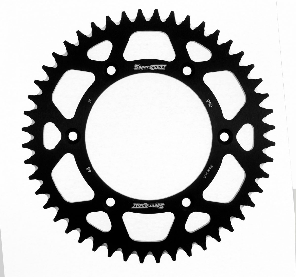 REAR ALU 48T, BLACK, 520