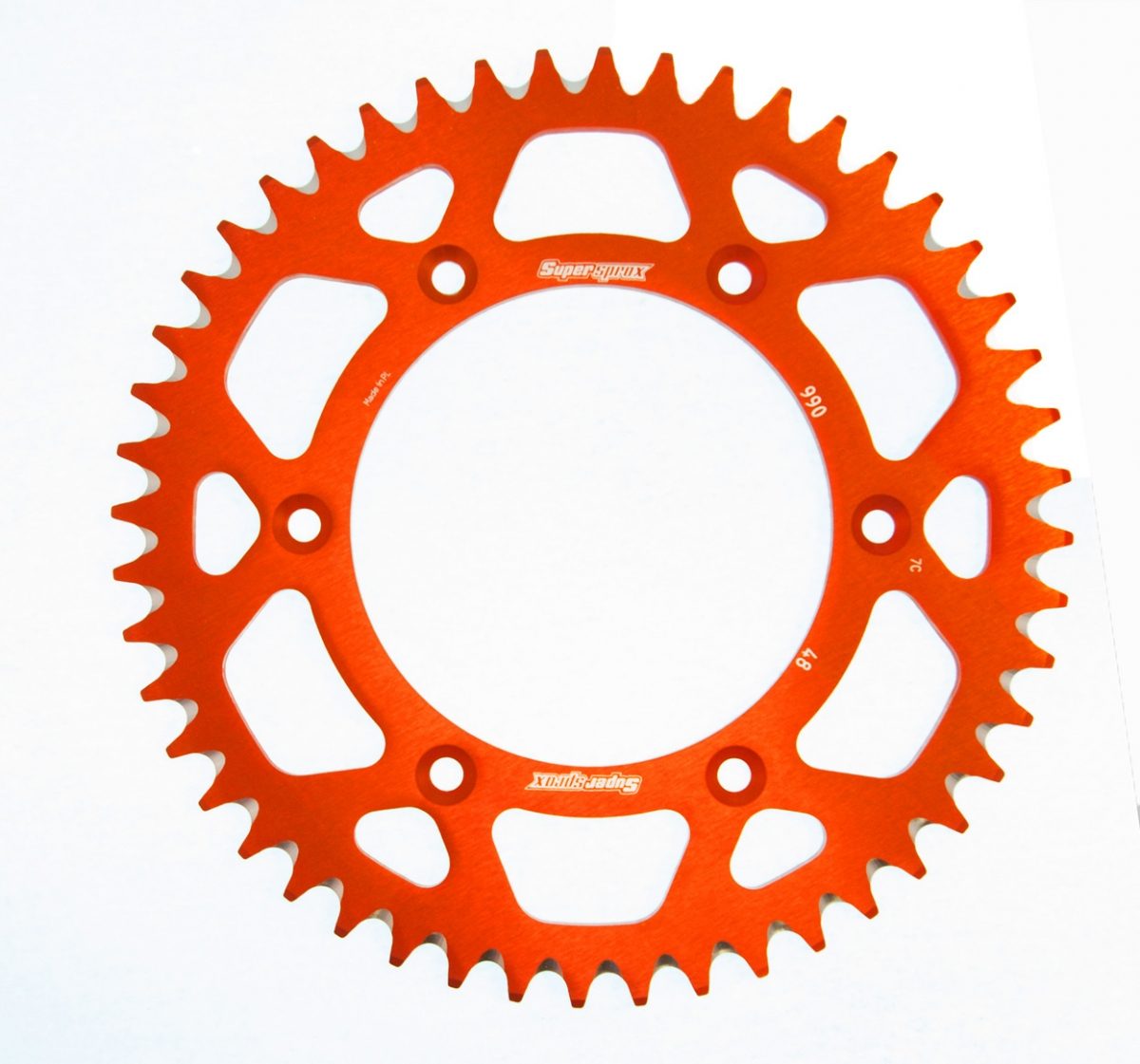 REAR ALU 48T, ORANGE, 520