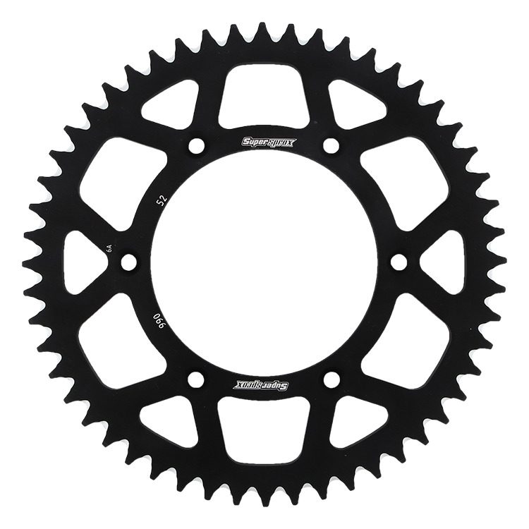 REAR ALU 52T, BLACK, 520