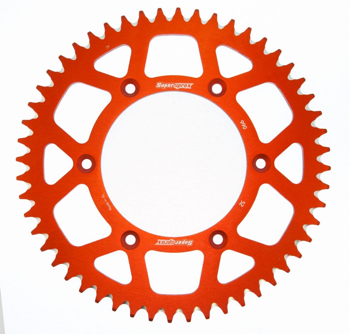 REAR ALU 52T, ORANGE, 520