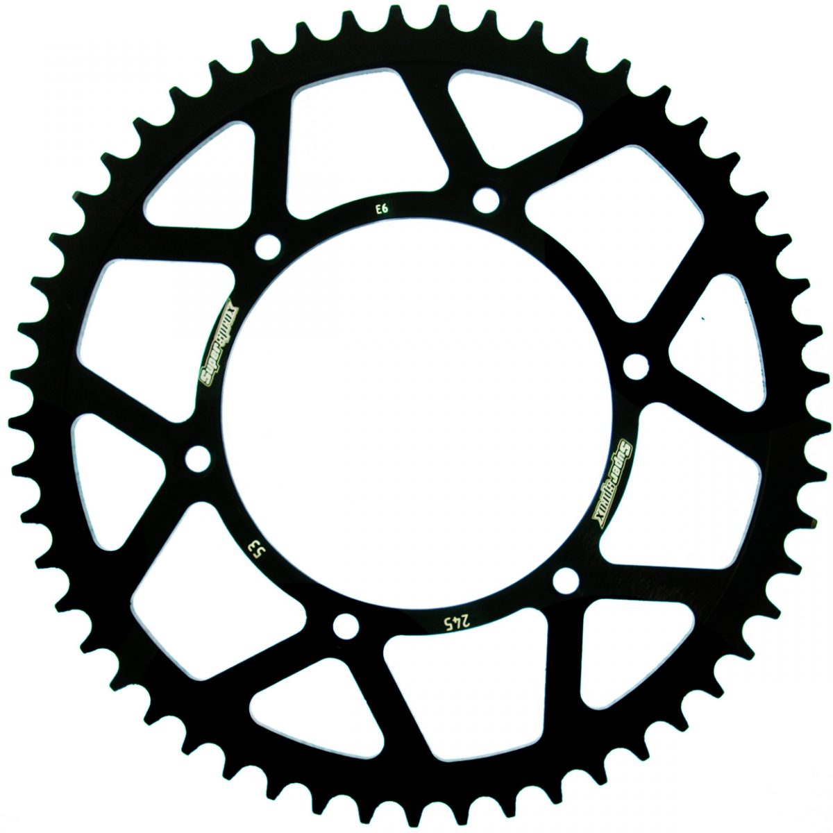 REAR STEEL 53T, BLACK, 520 foto 2