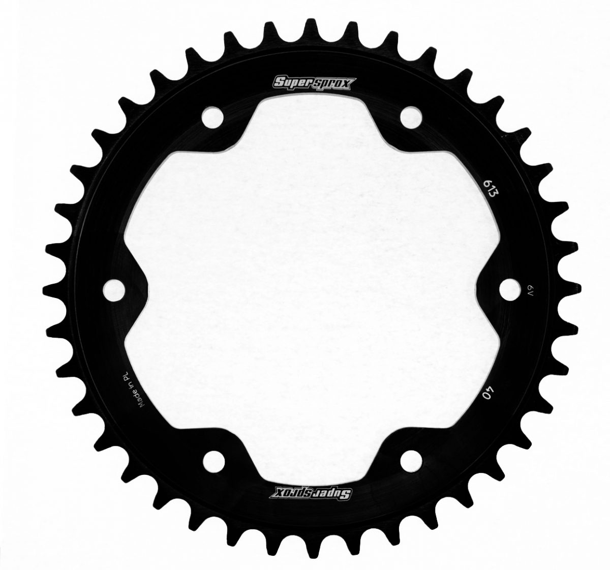 REAR STEEL 40T, BLACK, 525