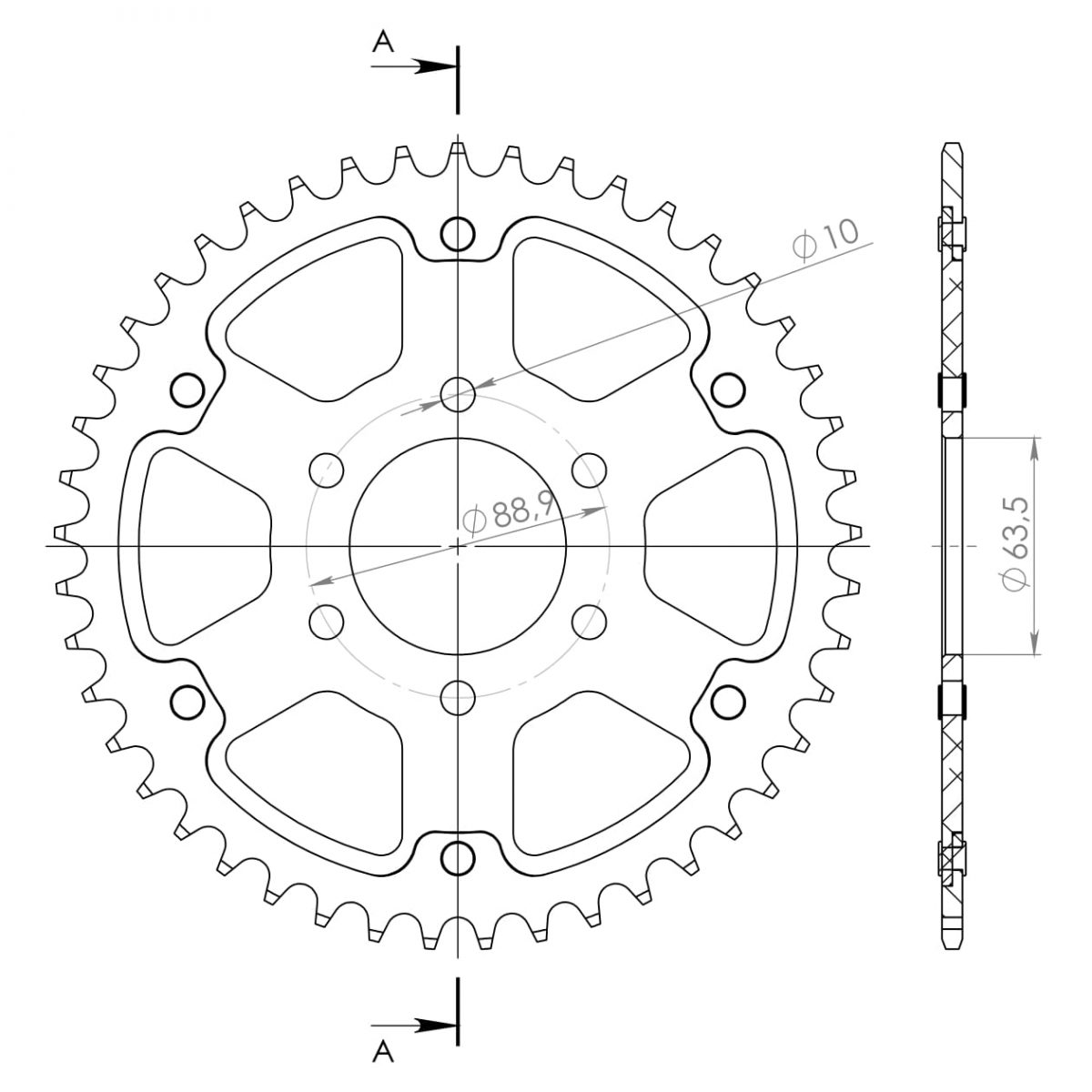 REAR STEALTH 43T, GOLD, 520 foto 2