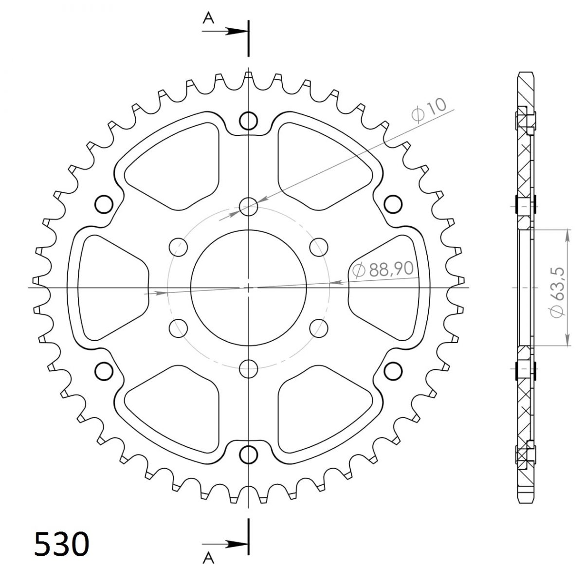REAR STEALTH 46T, GOLD, 530 foto 2