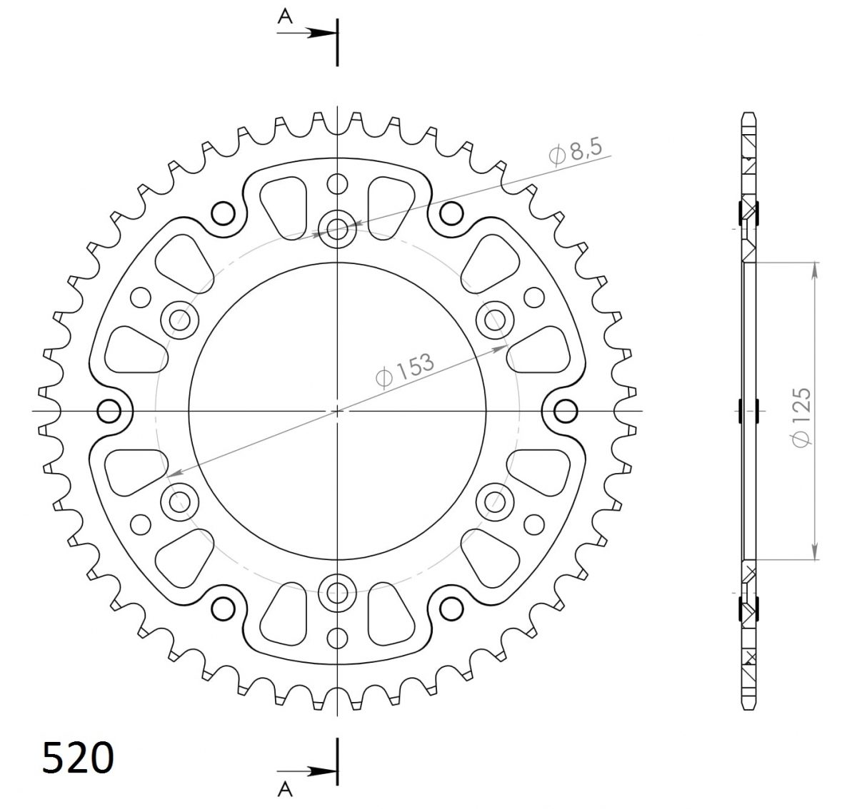 REAR STEALTH 48T, GOLD, 520 foto 2