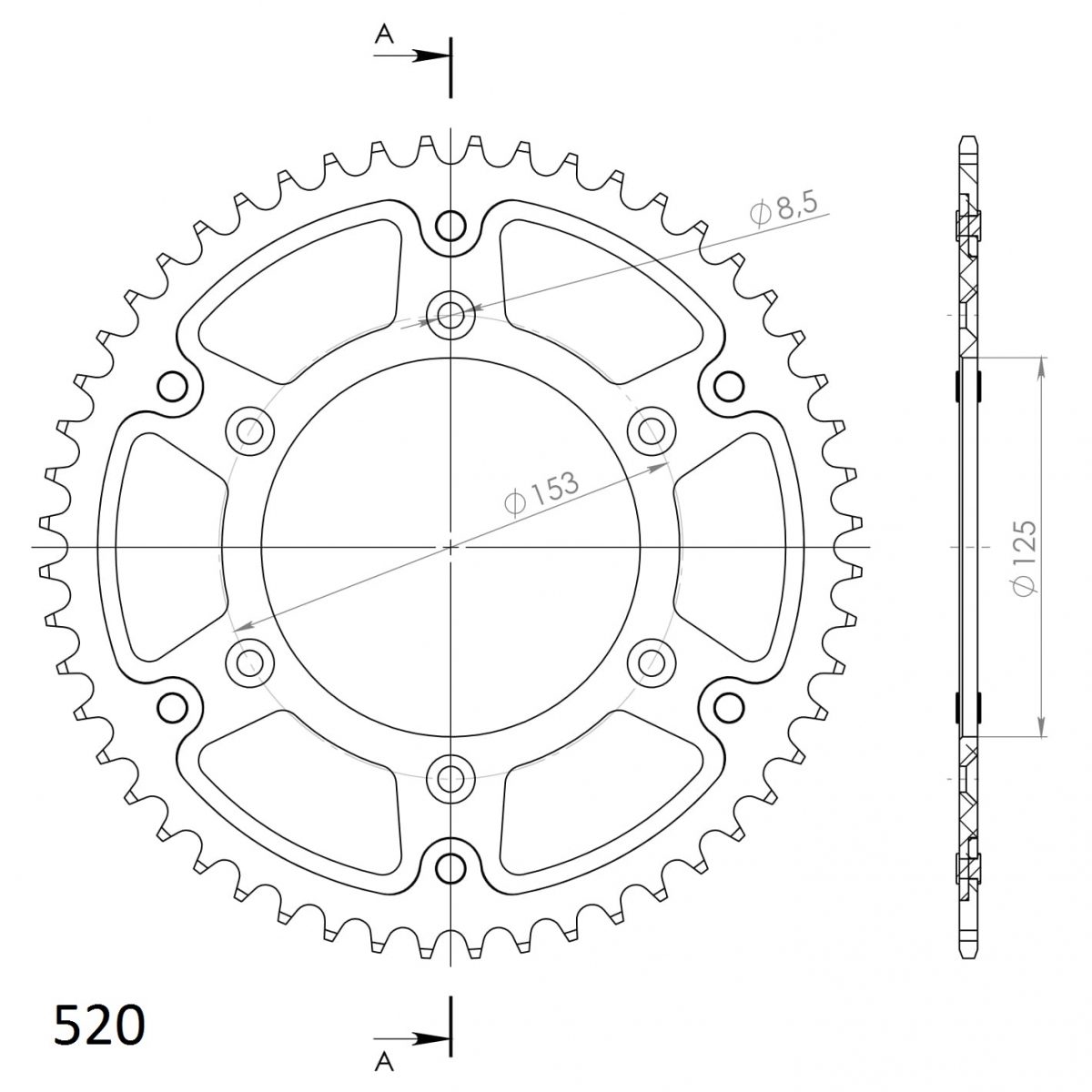 REAR STEALTH 51T, GOLD, 520 foto 2
