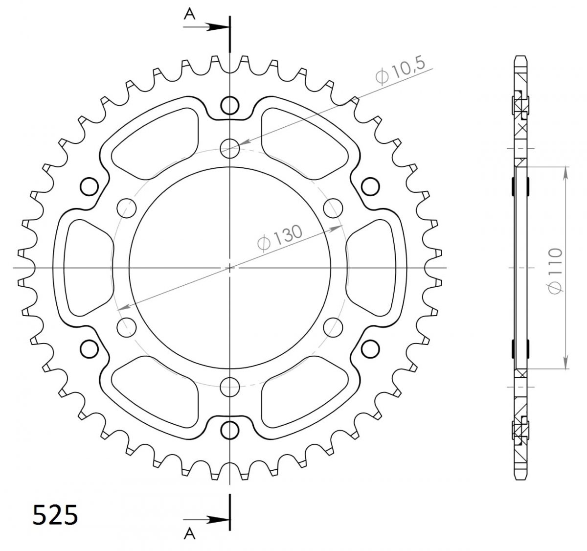 REAR STEALTH 44T, GOLD, 525 foto 2