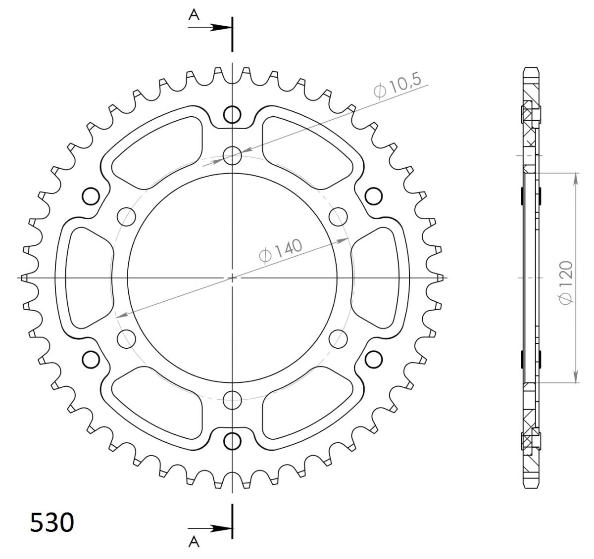 REAR STEALTH 45T, GOLD, 530 foto 2