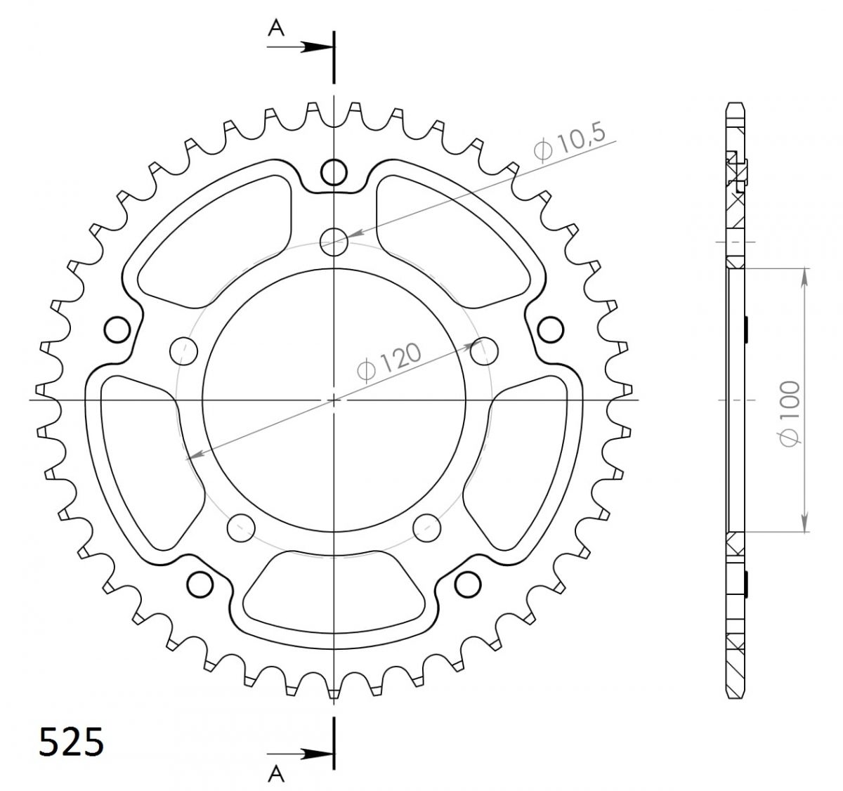 REAR STEALTH 43T, GOLD, 525 foto 2
