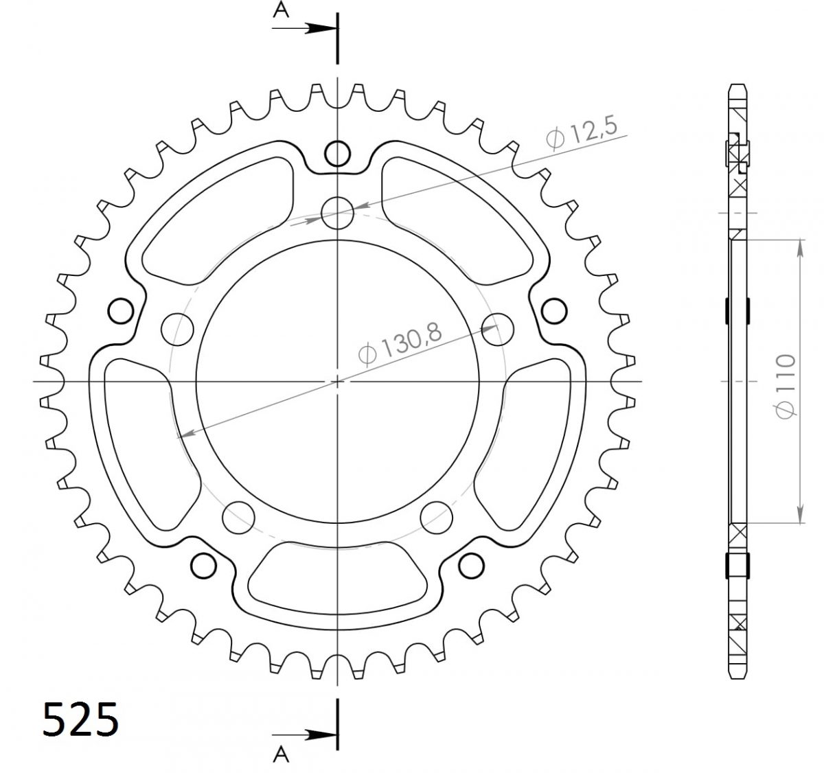REAR STEALTH 44T, GOLD, 525 foto 2