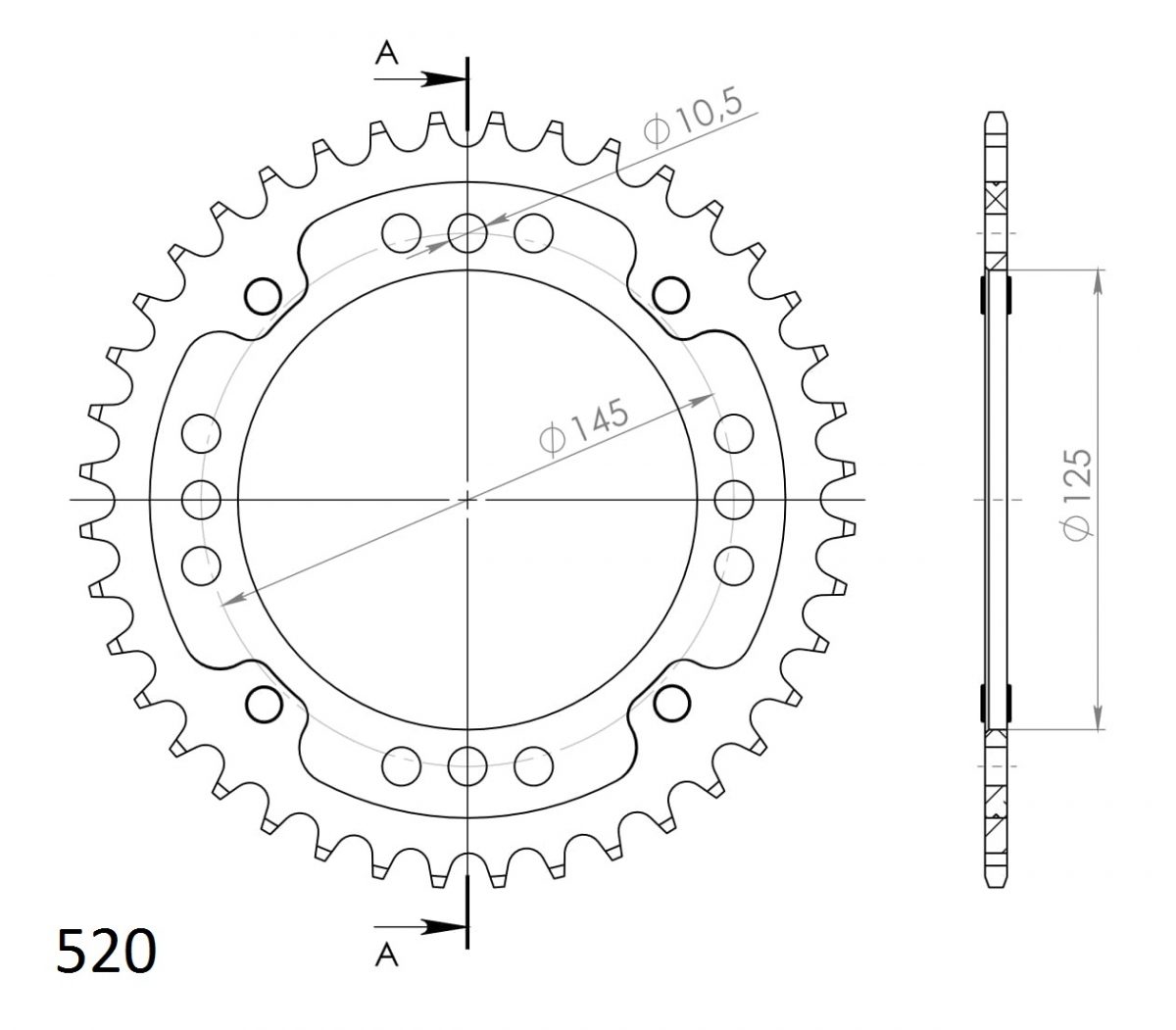 REAR STEALTH 43T, GOLD, 520 foto 2