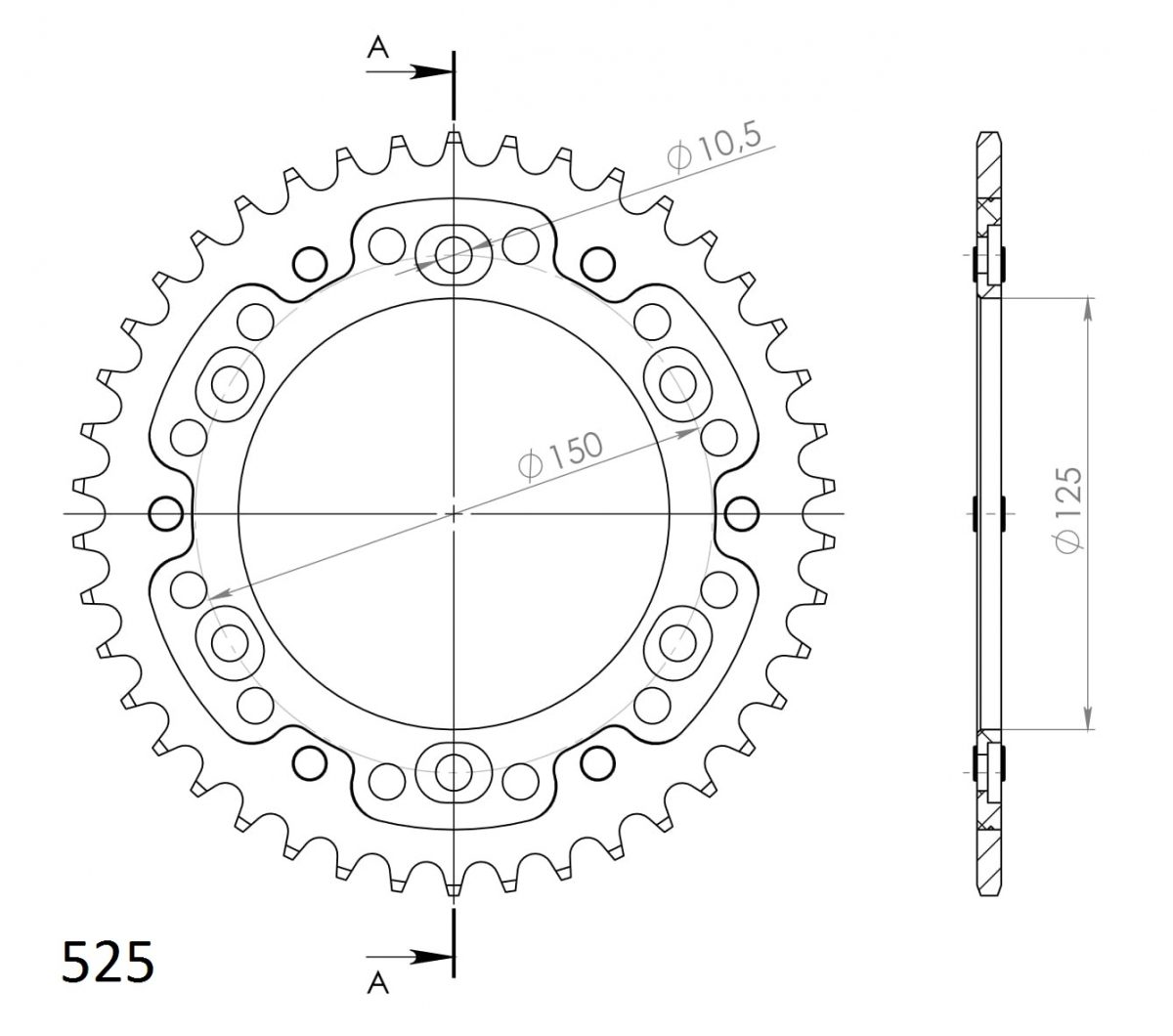 REAR STEALTH 42T, ORANGE, 525